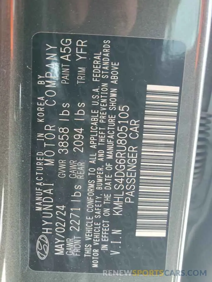 13 Фотография поврежденного автомобиля KMHLS4DG6RU805105 HYUNDAI ELANTRA 2024