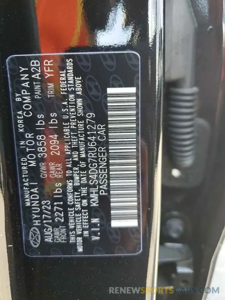 12 Фотография поврежденного автомобиля KMHLS4DG7RU641279 HYUNDAI ELANTRA 2024