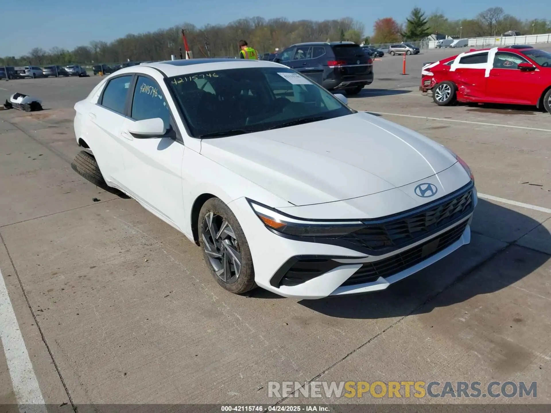 1 Photograph of a damaged car KMHLS4DG7RU646823 HYUNDAI ELANTRA 2024