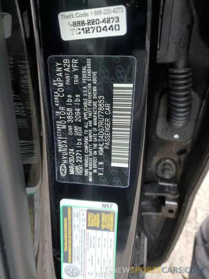12 Фотография поврежденного автомобиля KMHLS4DG7RU778853 HYUNDAI ELANTRA 2024