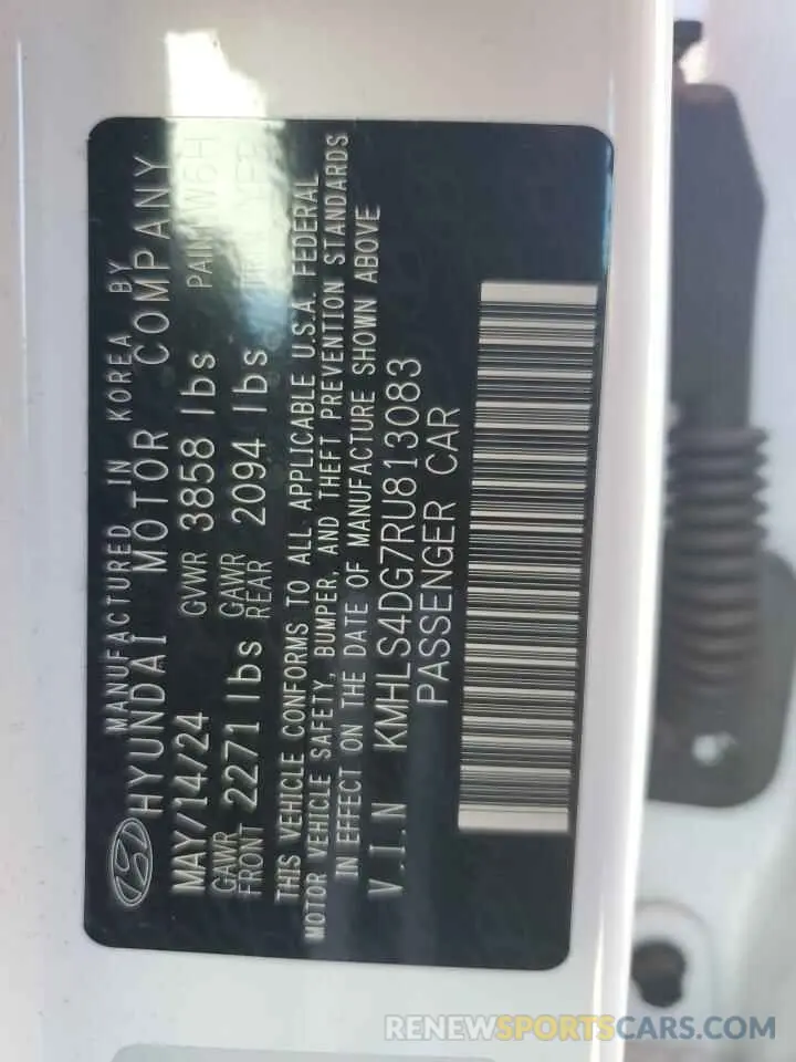 14 Фотография поврежденного автомобиля KMHLS4DG7RU813083 HYUNDAI ELANTRA 2024