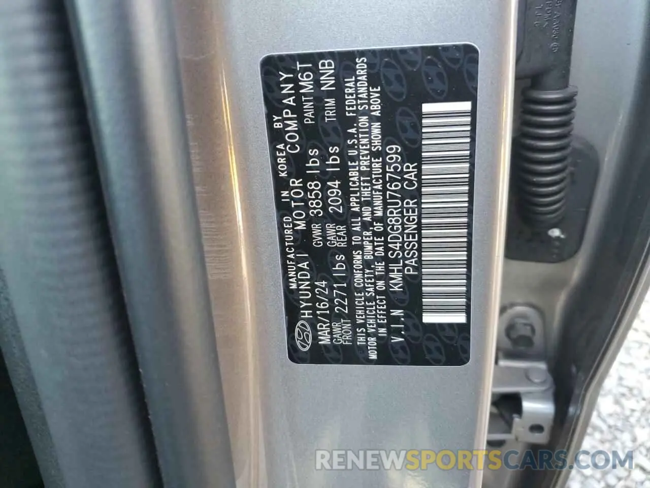 12 Photograph of a damaged car KMHLS4DG8RU767599 HYUNDAI ELANTRA 2024