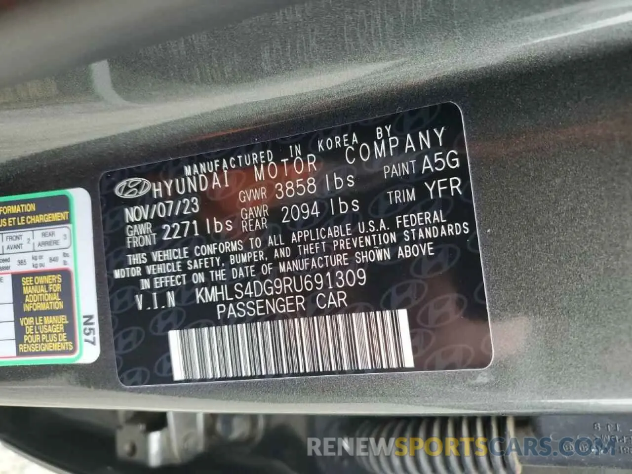 13 Photograph of a damaged car KMHLS4DG9RU691309 HYUNDAI ELANTRA 2024