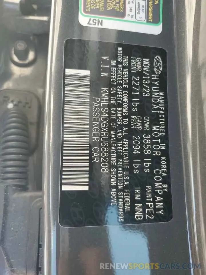 12 Фотография поврежденного автомобиля KMHLS4DGXRU688208 HYUNDAI ELANTRA 2024