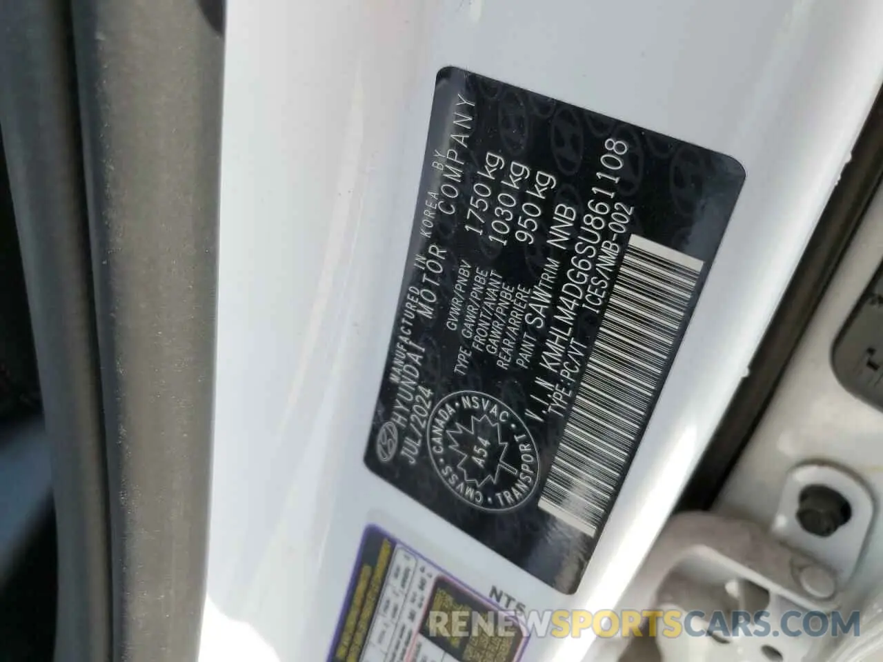 12 Фотография поврежденного автомобиля KMHLM4DG6SU861108 HYUNDAI ELANTRA 2025