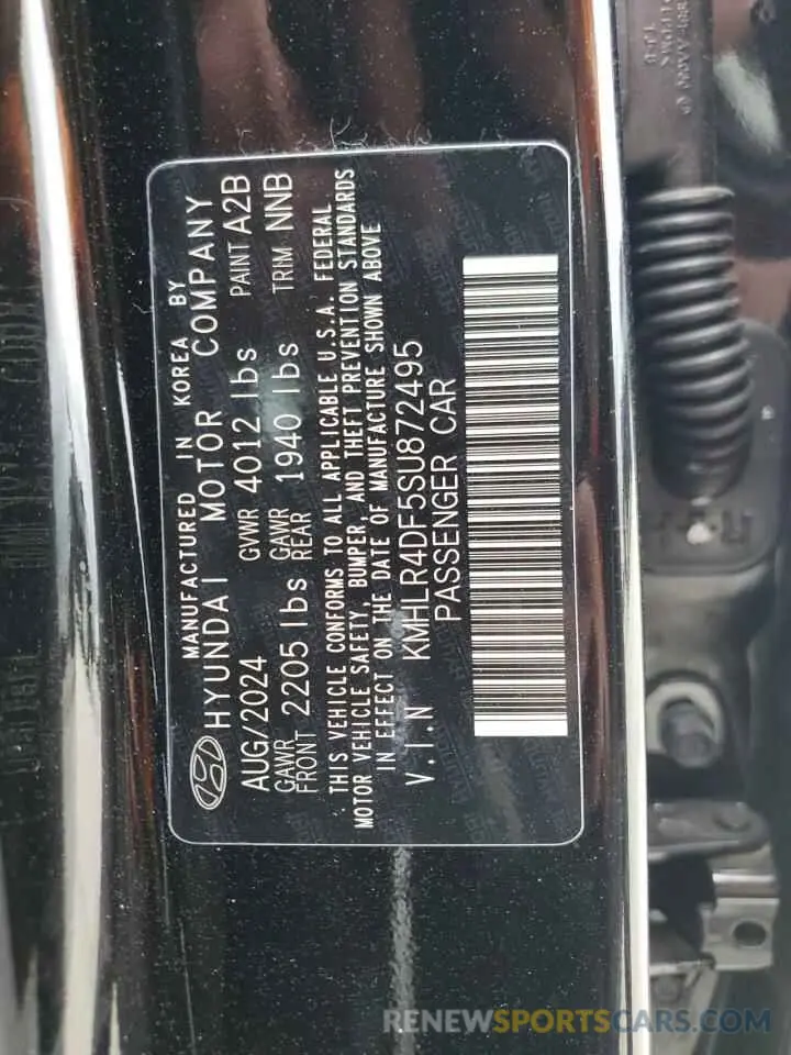 14 Фотография поврежденного автомобиля KMHLR4DF5SU872495 HYUNDAI ELANTRA 2025