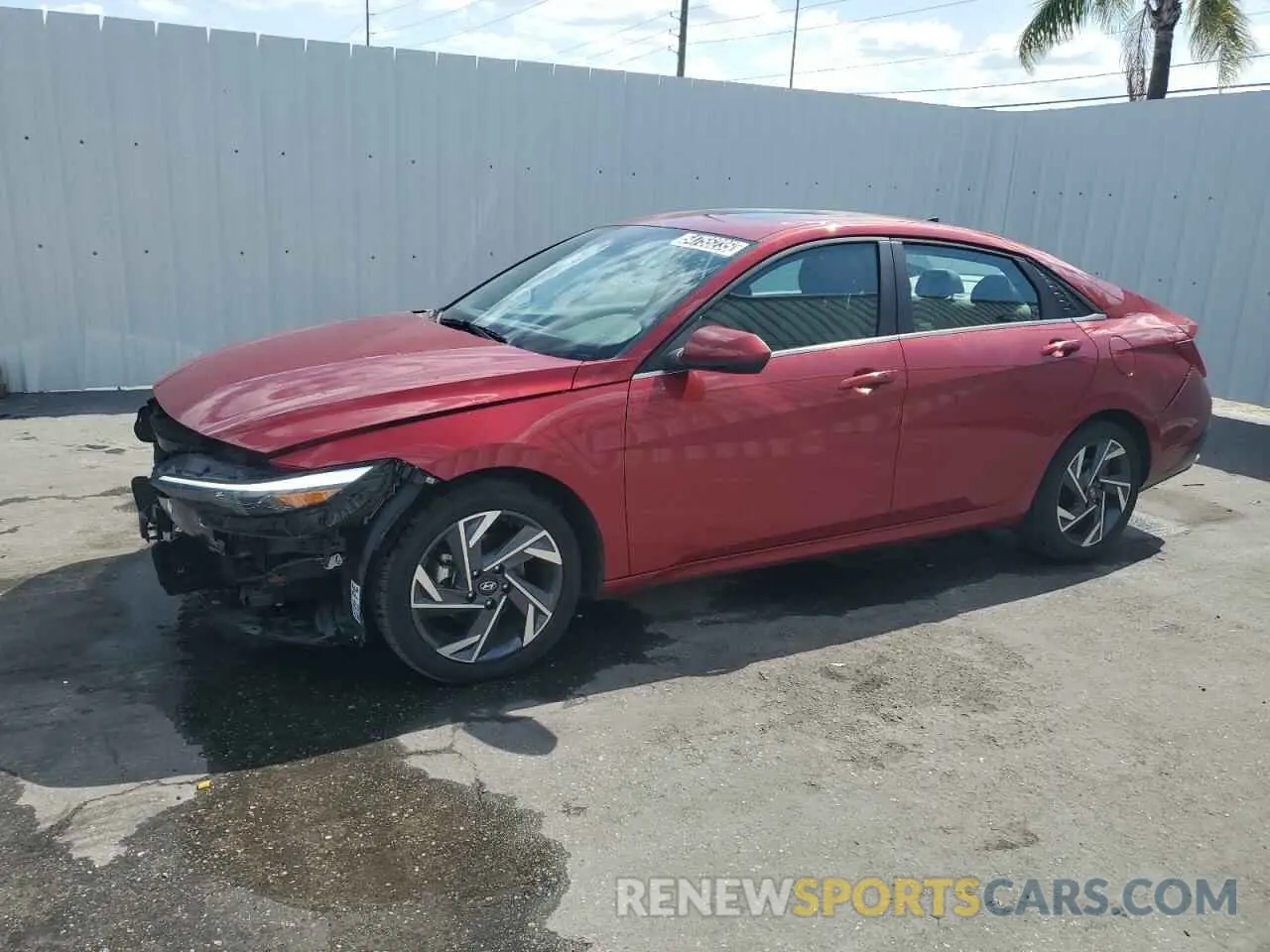 1 Photograph of a damaged car KMHLS4DG2SU863511 HYUNDAI ELANTRA 2025