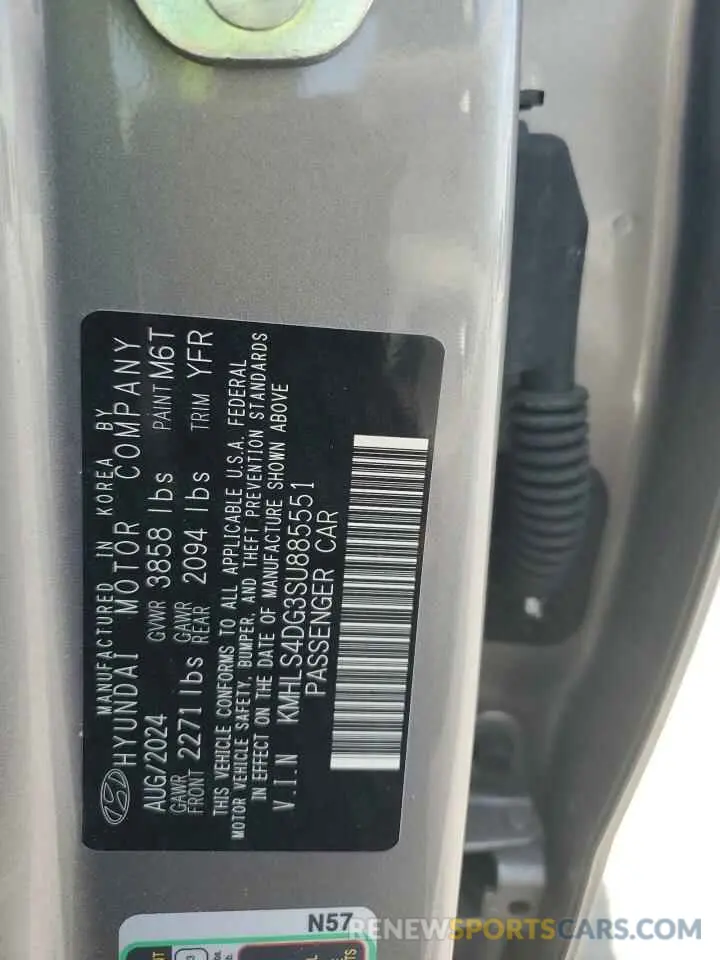 12 Фотография поврежденного автомобиля KMHLS4DG3SU885551 HYUNDAI ELANTRA 2025