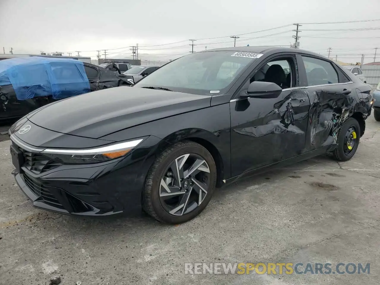 1 Photograph of a damaged car KMHLS4DG6SU853757 HYUNDAI ELANTRA 2025