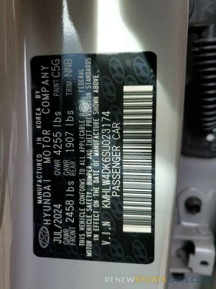 14 Фотография поврежденного автомобиля KMHLW4DK6SU023174 HYUNDAI ELANTRA 2025