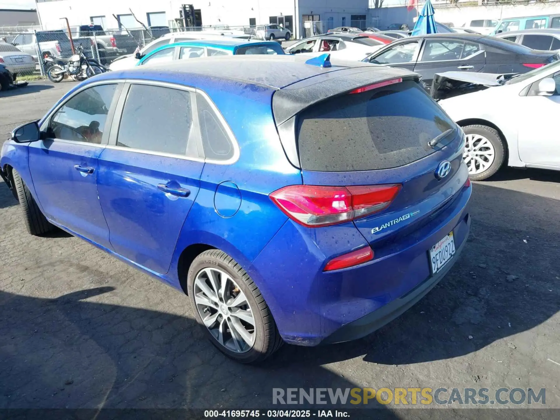 3 Photograph of a damaged car KMHH35LE7KU091600 HYUNDAI ELANTRA GT 2019