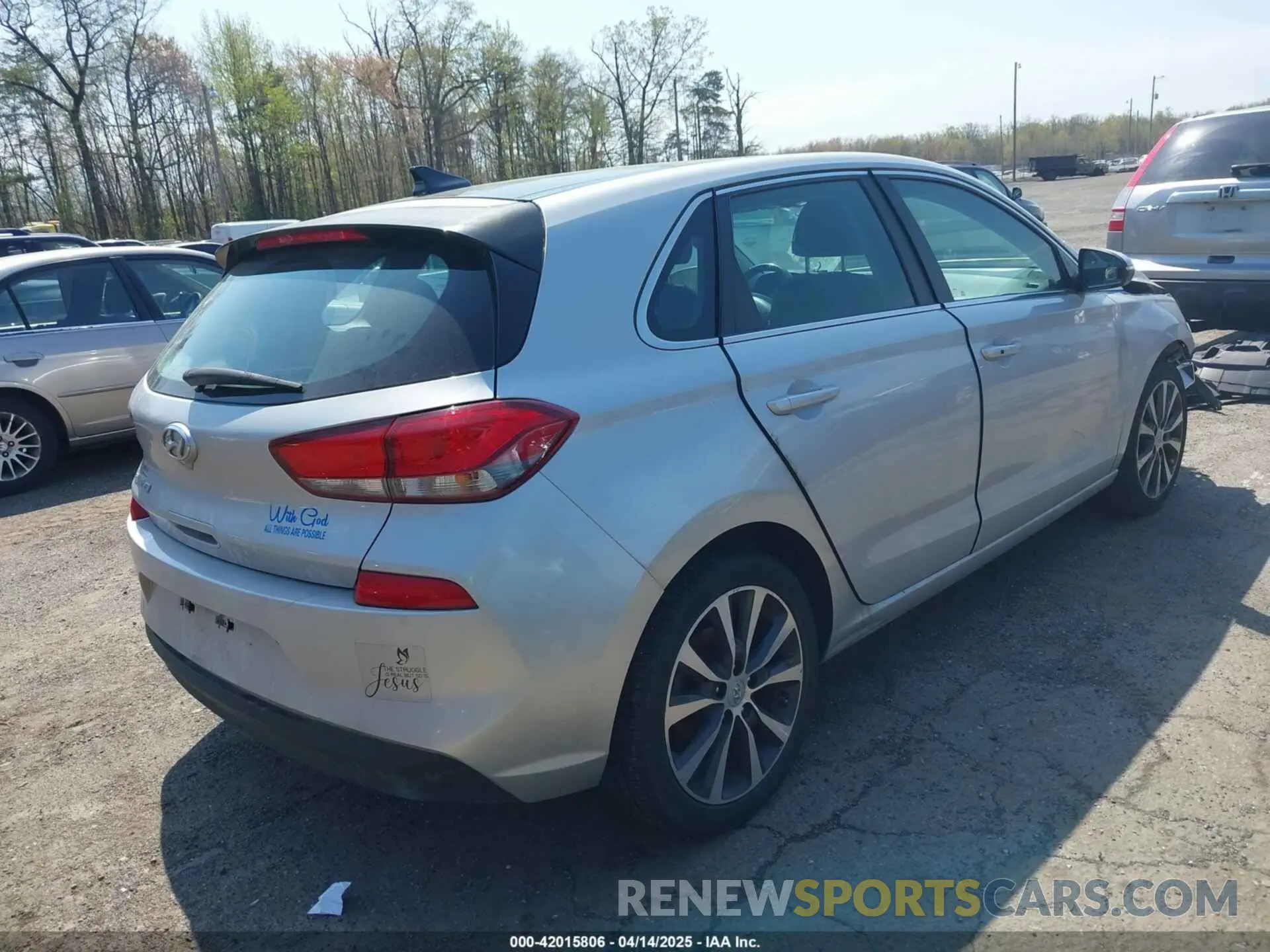 4 Фотография поврежденного автомобиля KMHH35LE8KU106251 HYUNDAI ELANTRA GT 2019