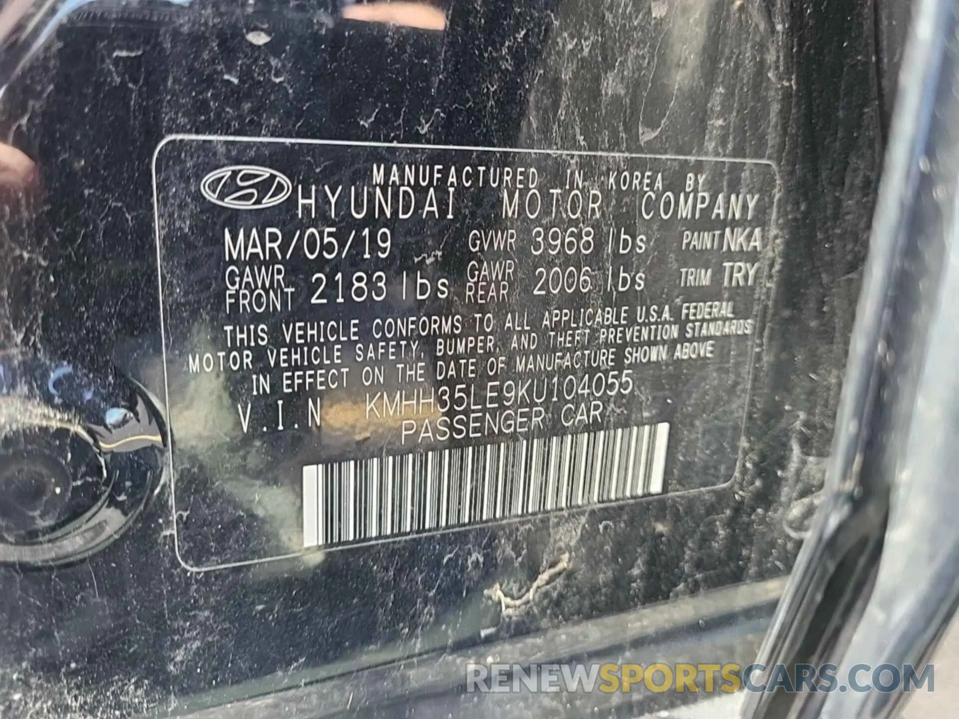 21 Фотография поврежденного автомобиля KMHH35LE9KU104055 HYUNDAI ELANTRA GT 2019