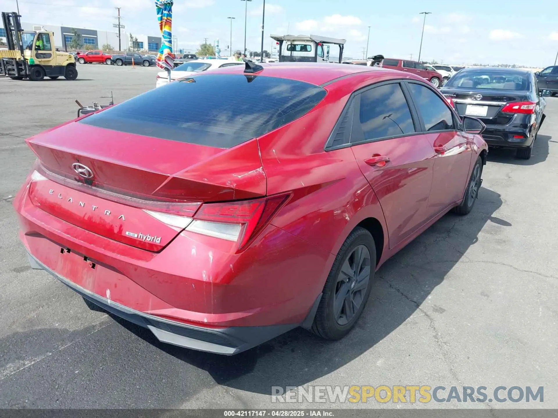 4 Фотография поврежденного автомобиля KMHLM4AJ7MU005318 HYUNDAI ELANTRA HYBRID 2021