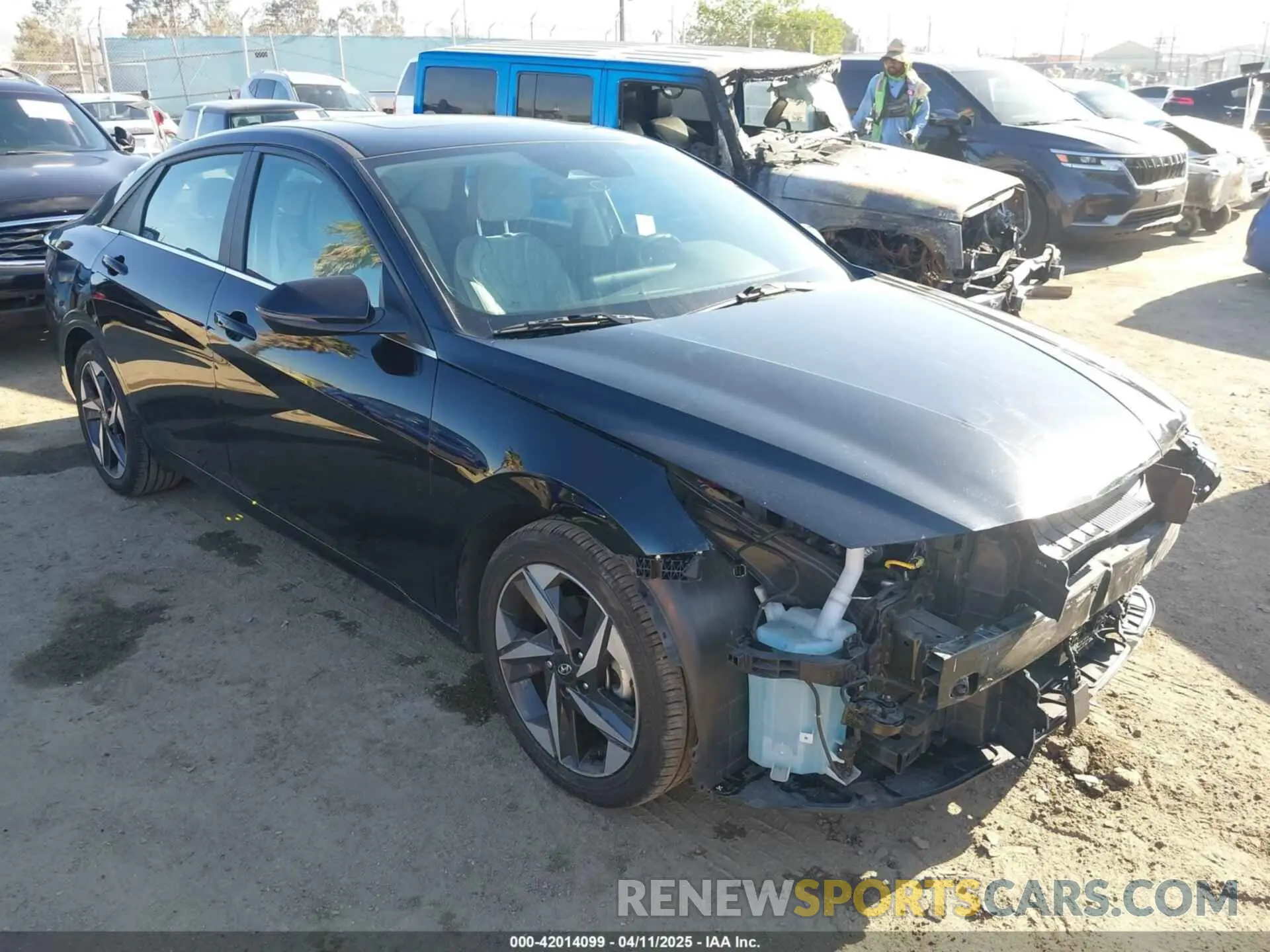 1 Фотография поврежденного автомобиля KMHLN4AJ4MU005340 HYUNDAI ELANTRA HYBRID 2021
