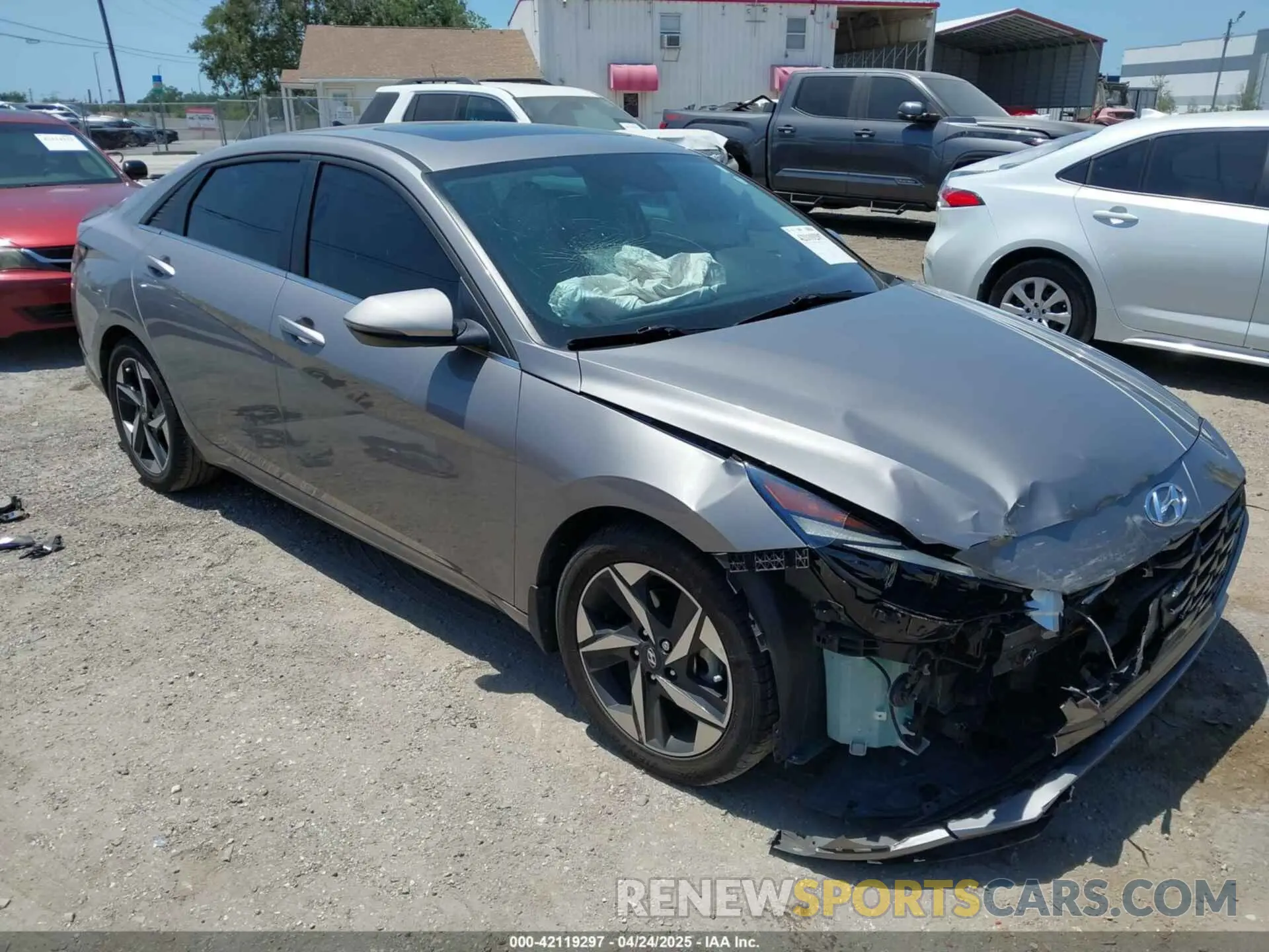 1 Photograph of a damaged car KMHLN4AJ1NU027118 HYUNDAI ELANTRA HYBRID 2022