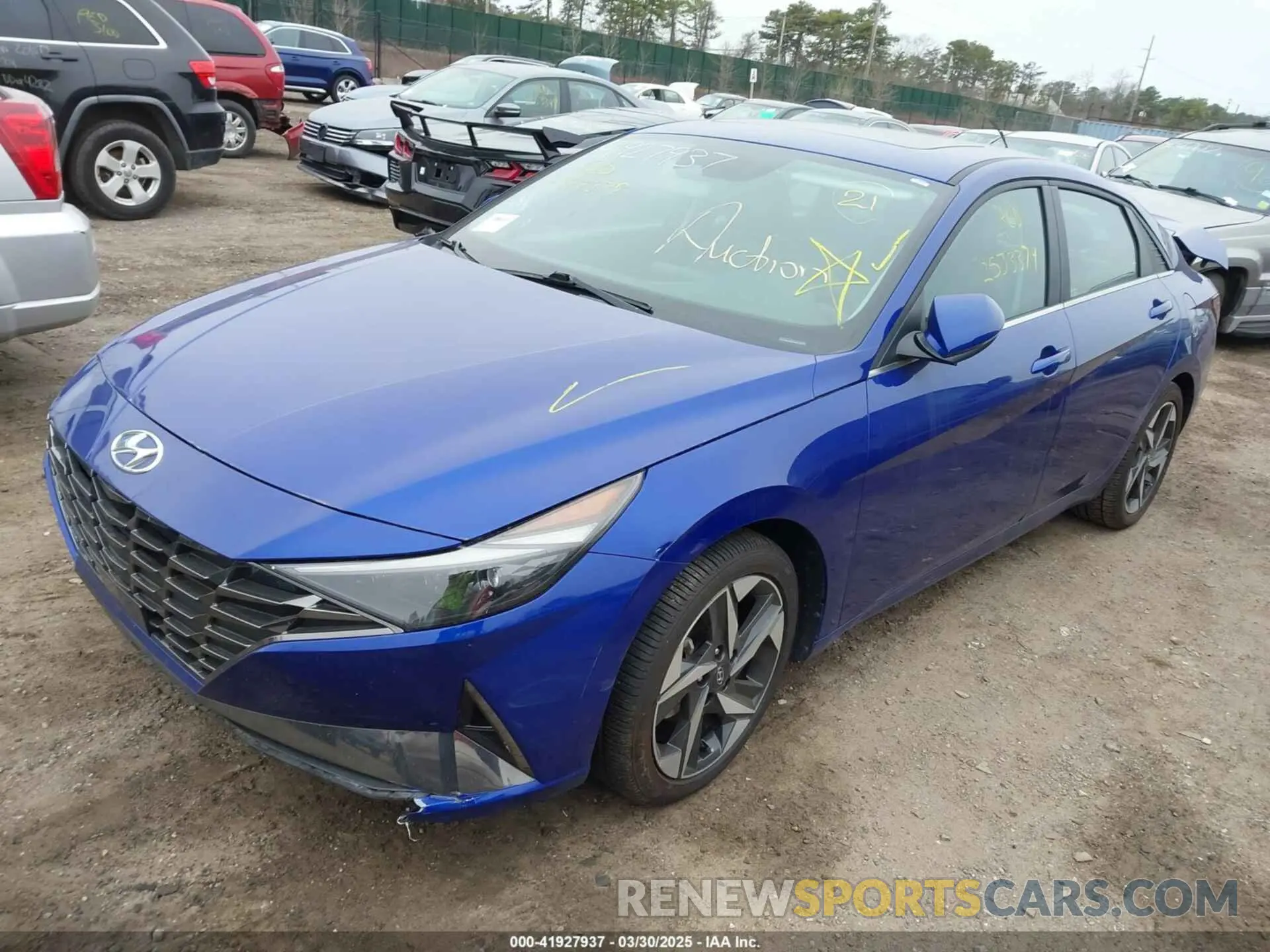 2 Фотография поврежденного автомобиля KMHLN4AJ4NU019787 HYUNDAI ELANTRA HYBRID 2022