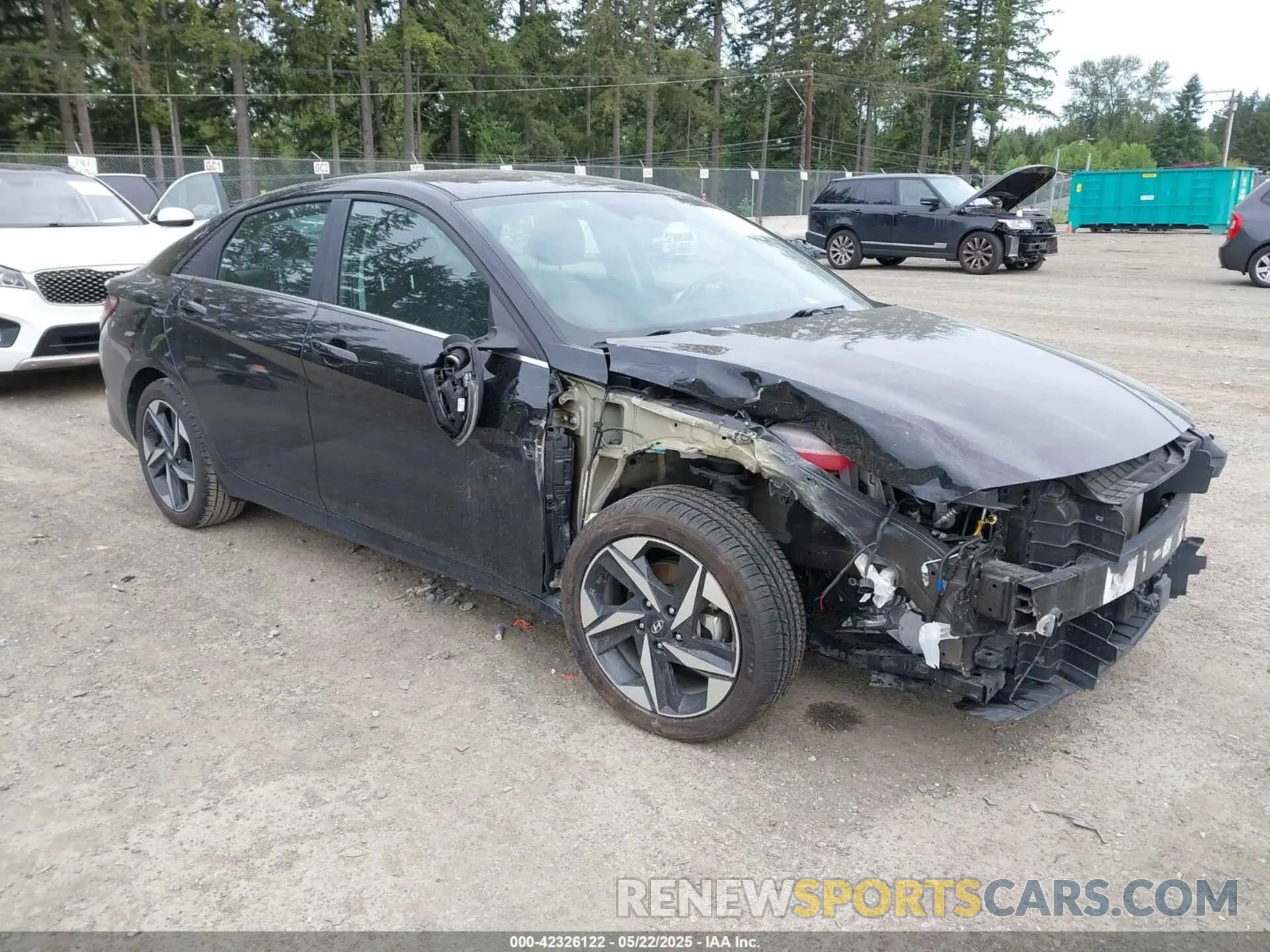 1 Photograph of a damaged car KMHLN4AJ7NU030654 HYUNDAI ELANTRA HYBRID 2022
