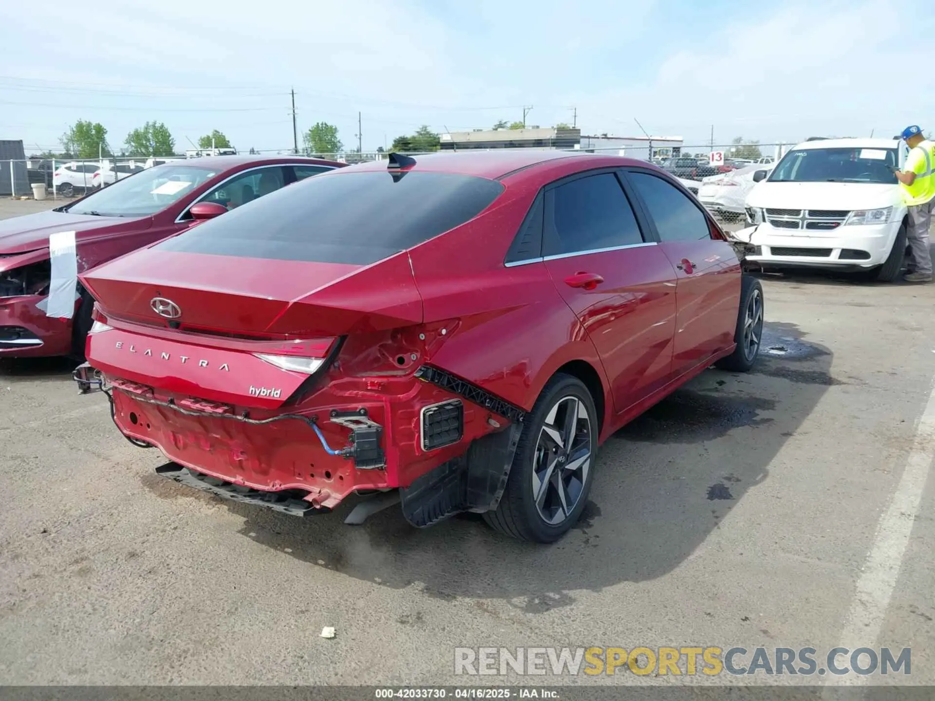 4 Фотография поврежденного автомобиля KMHLN4AJ1PU051115 HYUNDAI ELANTRA HYBRID 2023