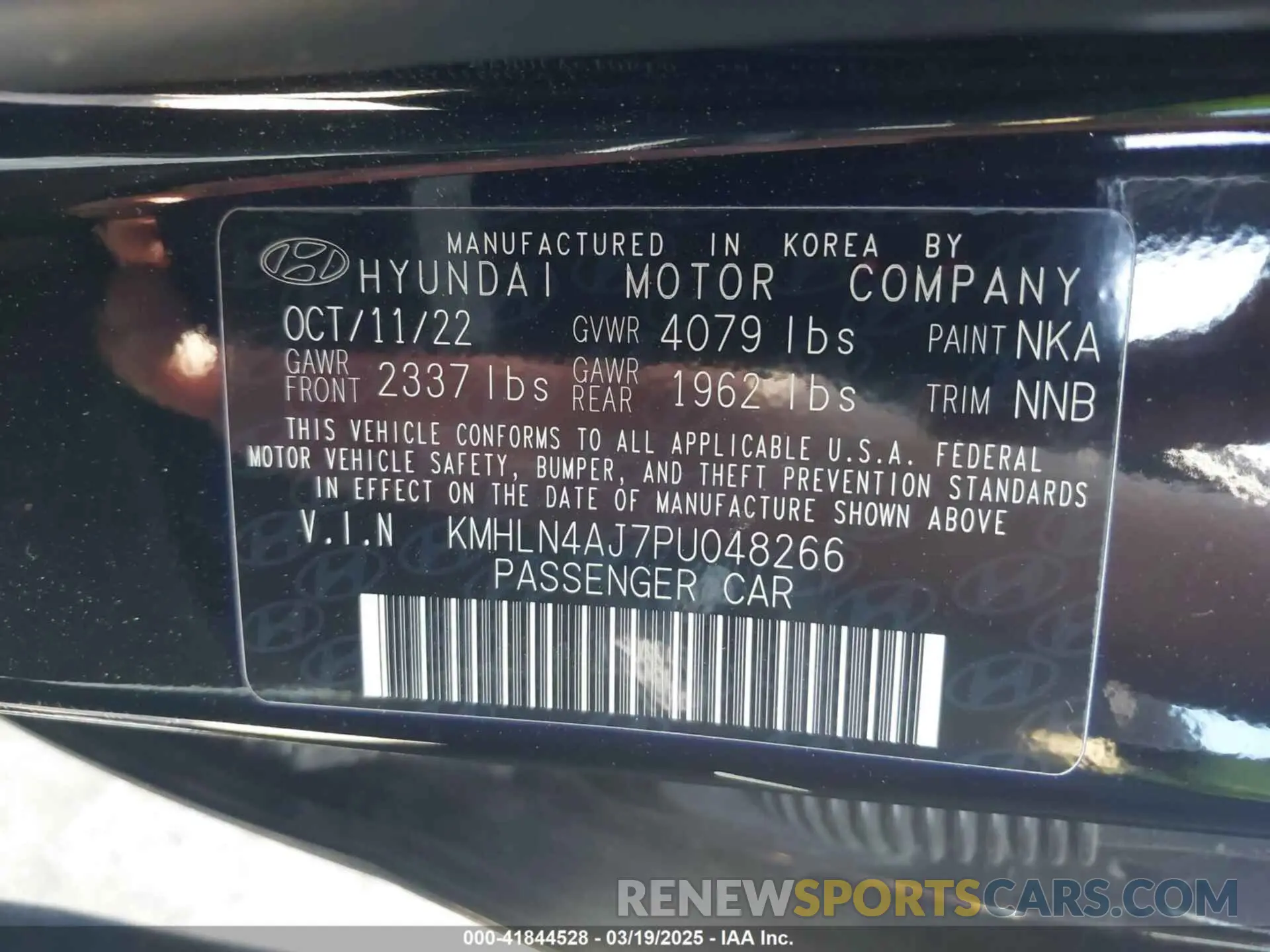 9 Фотография поврежденного автомобиля KMHLN4AJ7PU048266 HYUNDAI ELANTRA HYBRID 2023