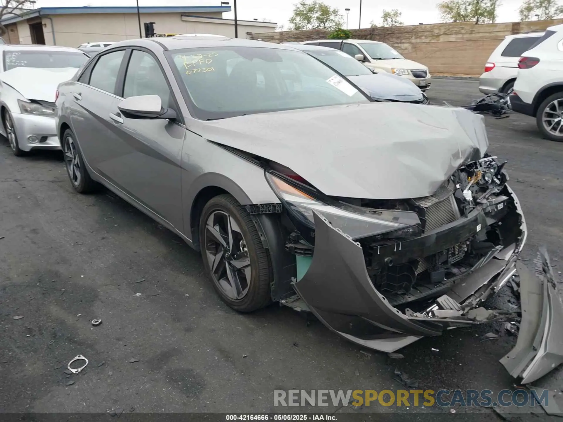 1 Photograph of a damaged car KMHLN4AJ7PU077301 HYUNDAI ELANTRA HYBRID 2023