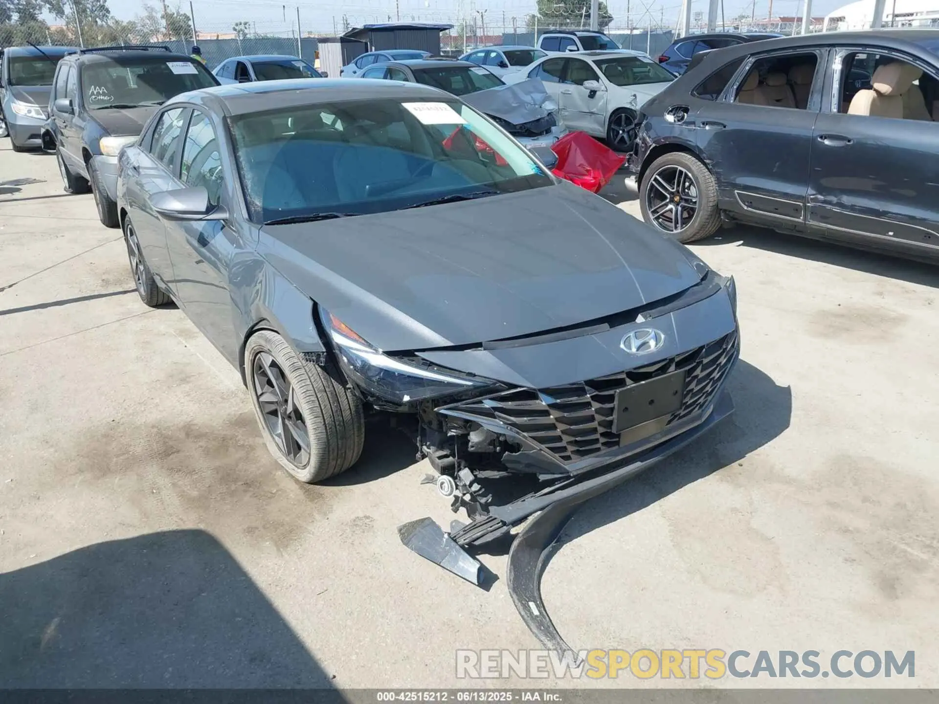 1 Photograph of a damaged car KMHLN4AJ8PU074892 HYUNDAI ELANTRA HYBRID 2023