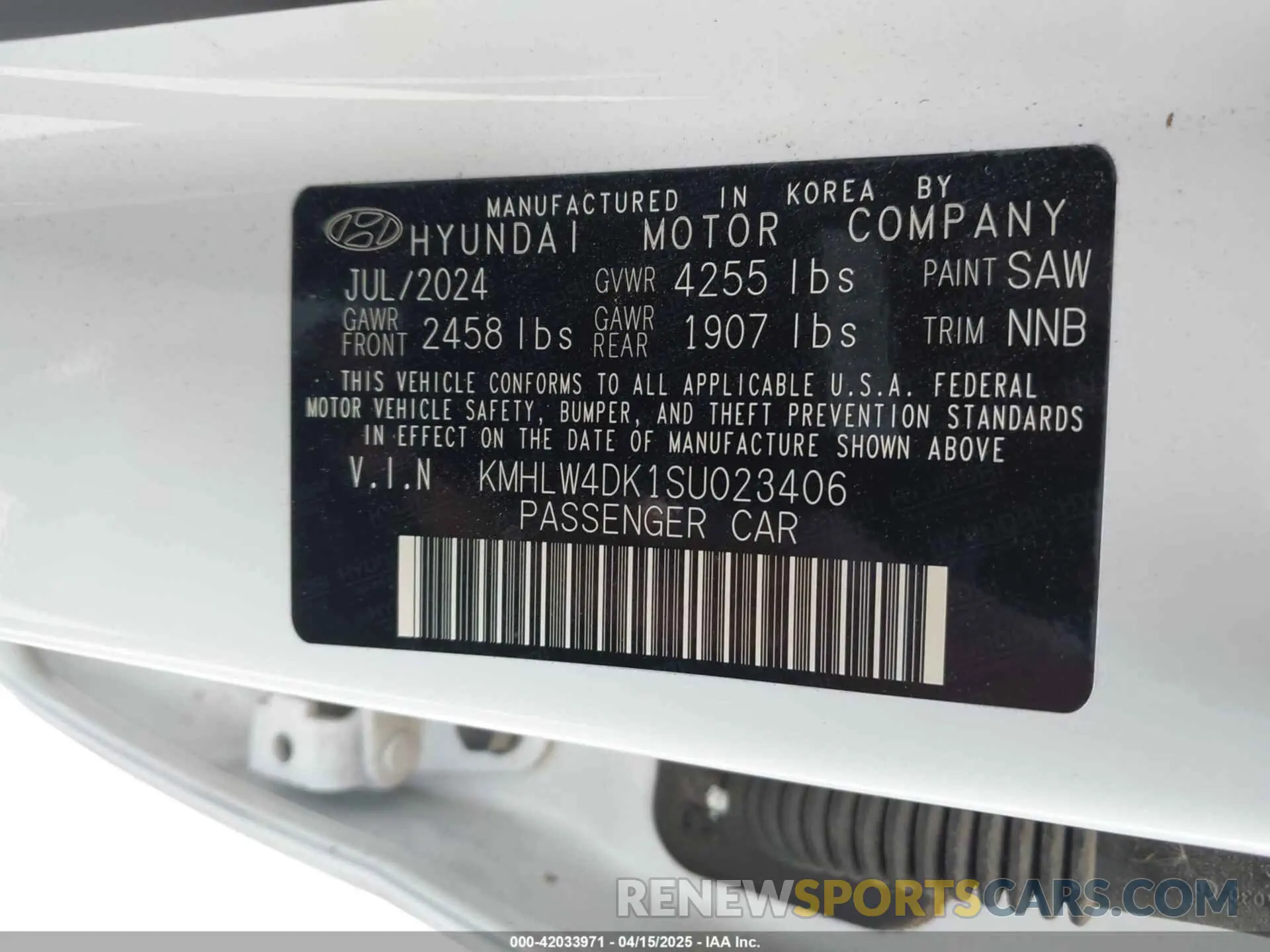 9 Фотография поврежденного автомобиля KMHLW4DK1SU023406 HYUNDAI ELANTRA N 2025