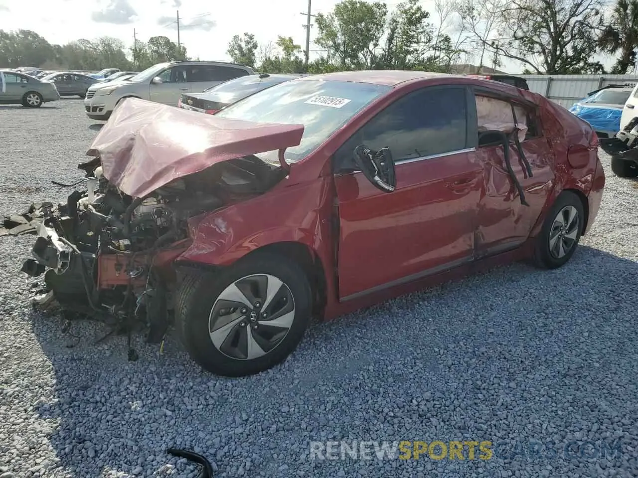 1 Photograph of a damaged car KMHC75LC1KU105732 HYUNDAI IONIQ 2019