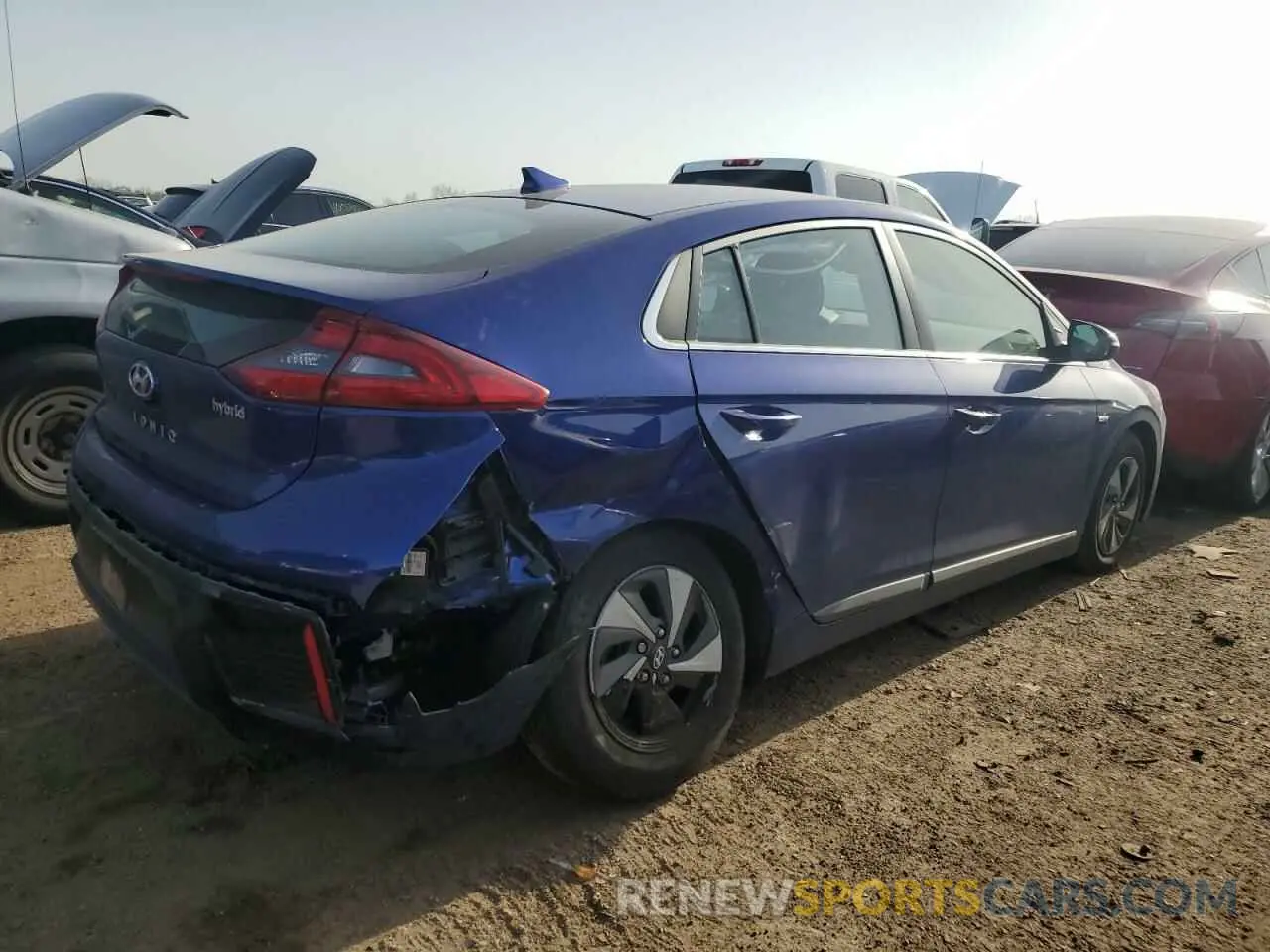 3 Photograph of a damaged car KMHC75LC9KU117854 HYUNDAI IONIQ 2019