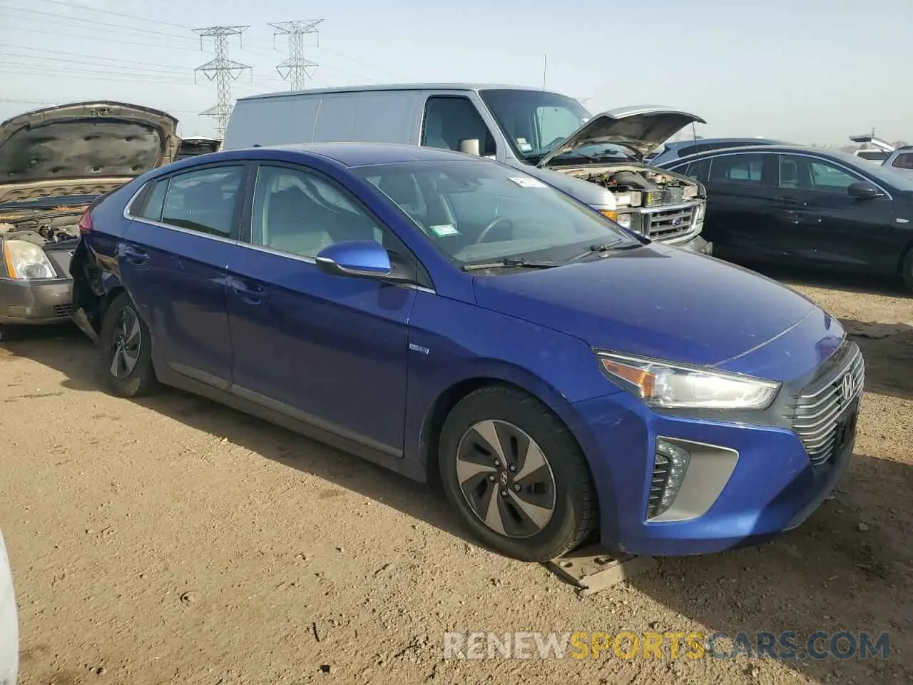 4 Photograph of a damaged car KMHC75LC9KU117854 HYUNDAI IONIQ 2019