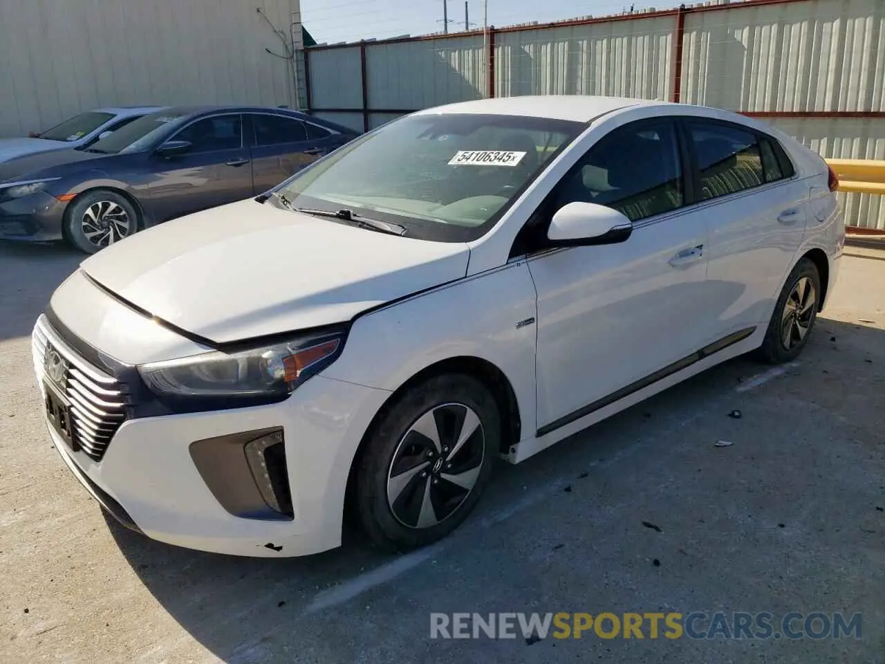 1 Photograph of a damaged car KMHC75LCXKU112520 HYUNDAI IONIQ 2019