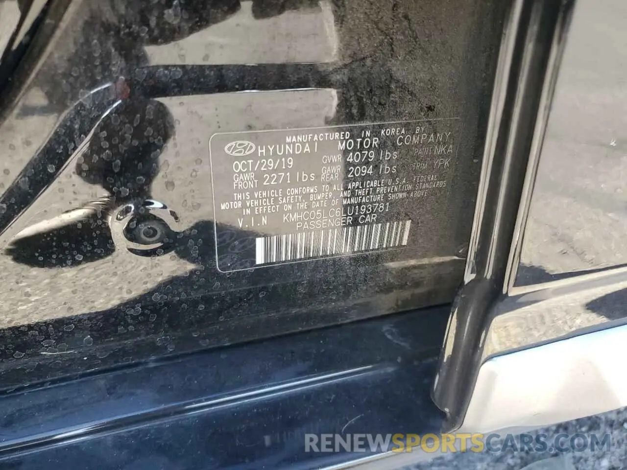13 Фотография поврежденного автомобиля KMHC05LC6LU193781 HYUNDAI IONIQ 2020