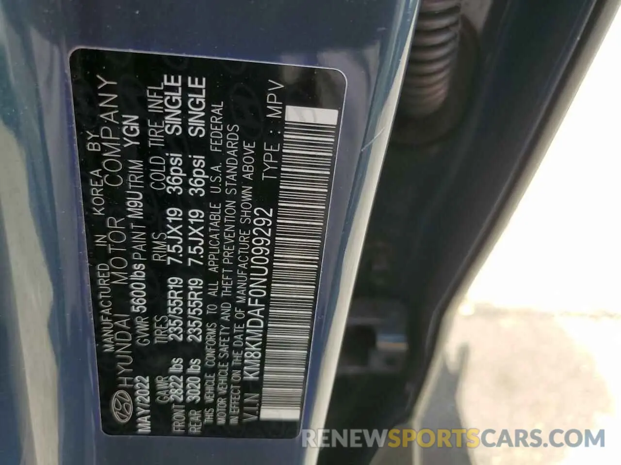 14 Photograph of a damaged car KM8KMDAF0NU099292 HYUNDAI IONIQ 2022
