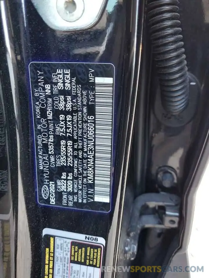 14 Фотография поврежденного автомобиля KM8KN4AE3NU066016 HYUNDAI IONIQ 2022