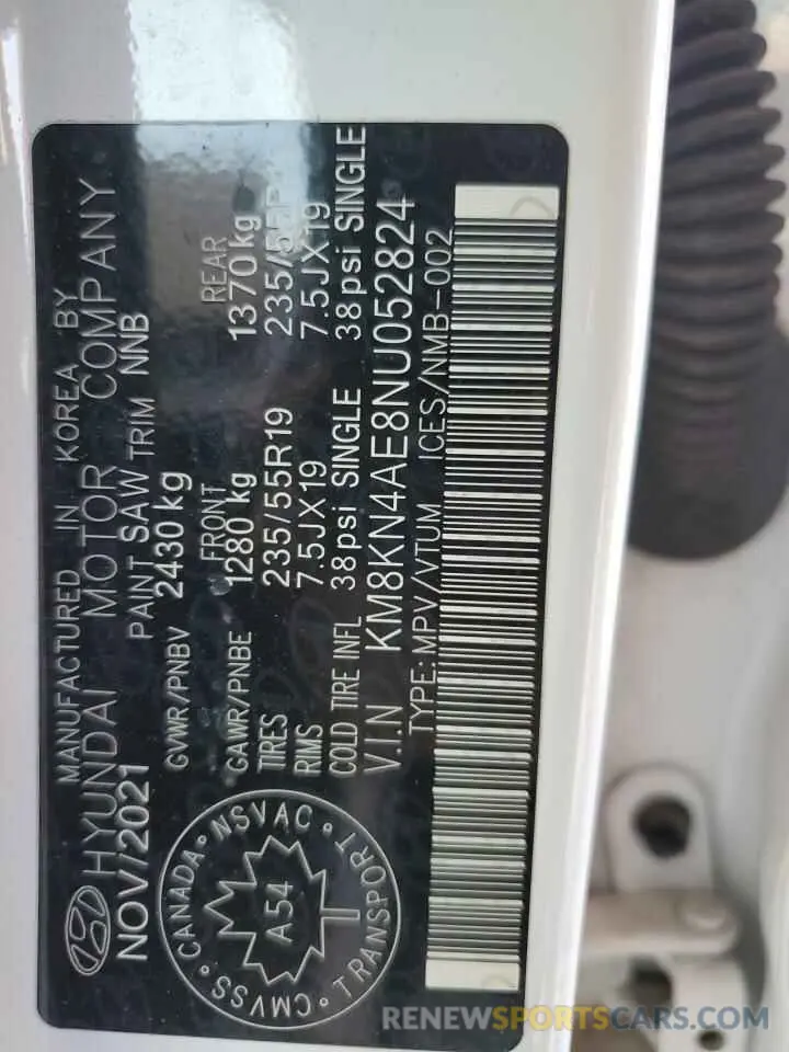 12 Фотография поврежденного автомобиля KM8KN4AE8NU052824 HYUNDAI IONIQ 2022