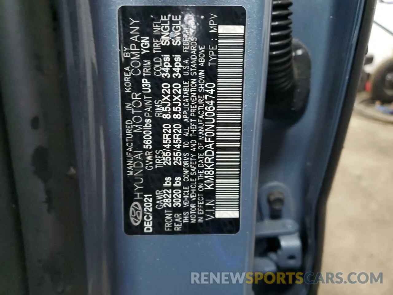 13 Photograph of a damaged car KM8KRDAF0NU064740 HYUNDAI IONIQ 2022