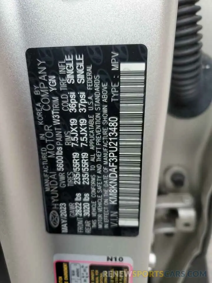 13 Фотография поврежденного автомобиля KM8KNDAF3PU213480 HYUNDAI IONIQ 2023