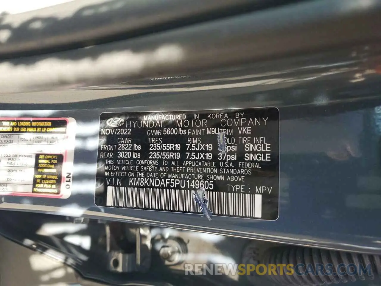 14 Photograph of a damaged car KM8KNDAF5PU149605 HYUNDAI IONIQ 2023