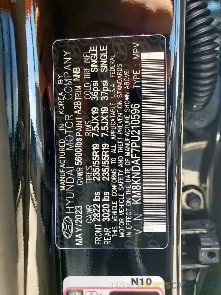 13 Photograph of a damaged car KM8KNDAF7PU210596 HYUNDAI IONIQ 2023