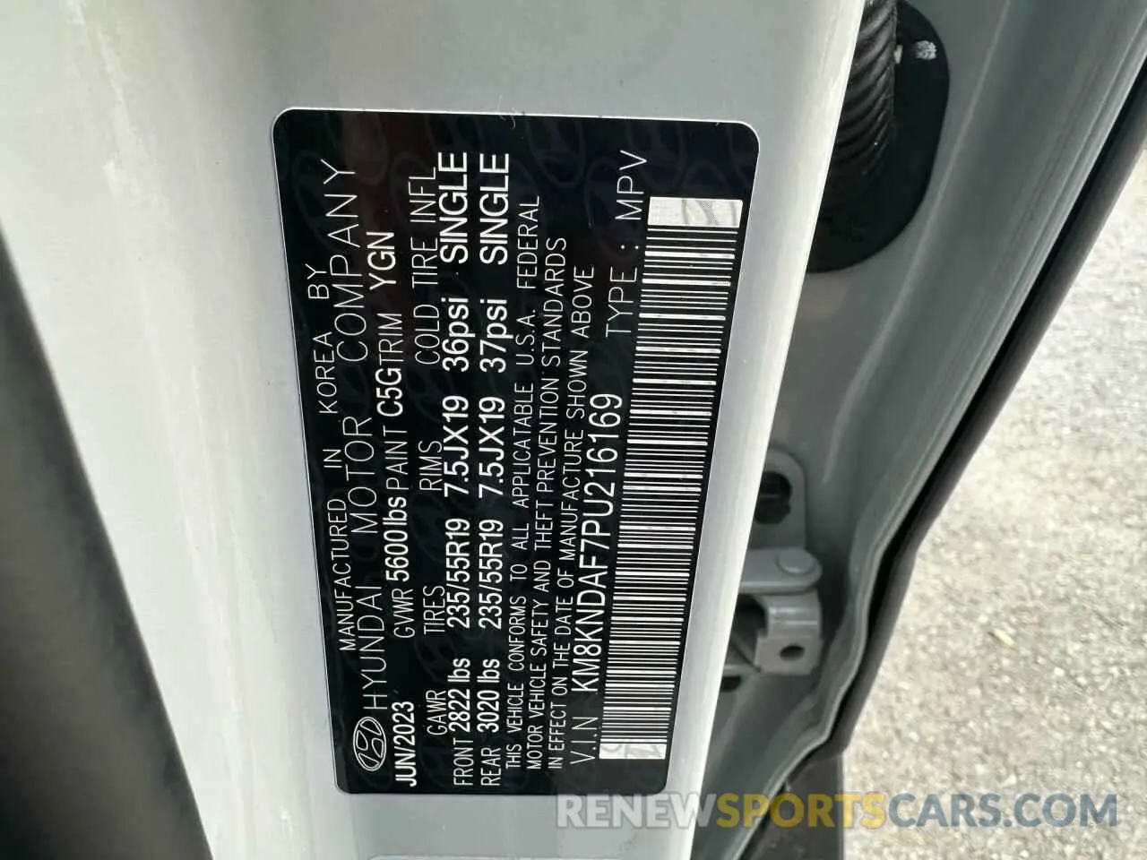 10 Photograph of a damaged car KM8KNDAF7PU216169 HYUNDAI IONIQ 2023