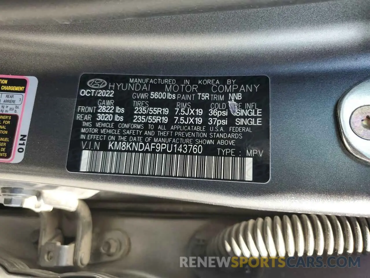 13 Photograph of a damaged car KM8KNDAF9PU143760 HYUNDAI IONIQ 2023