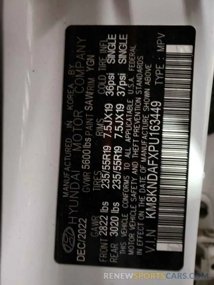 13 Фотография поврежденного автомобиля KM8KNDAFXPU163449 HYUNDAI IONIQ 2023