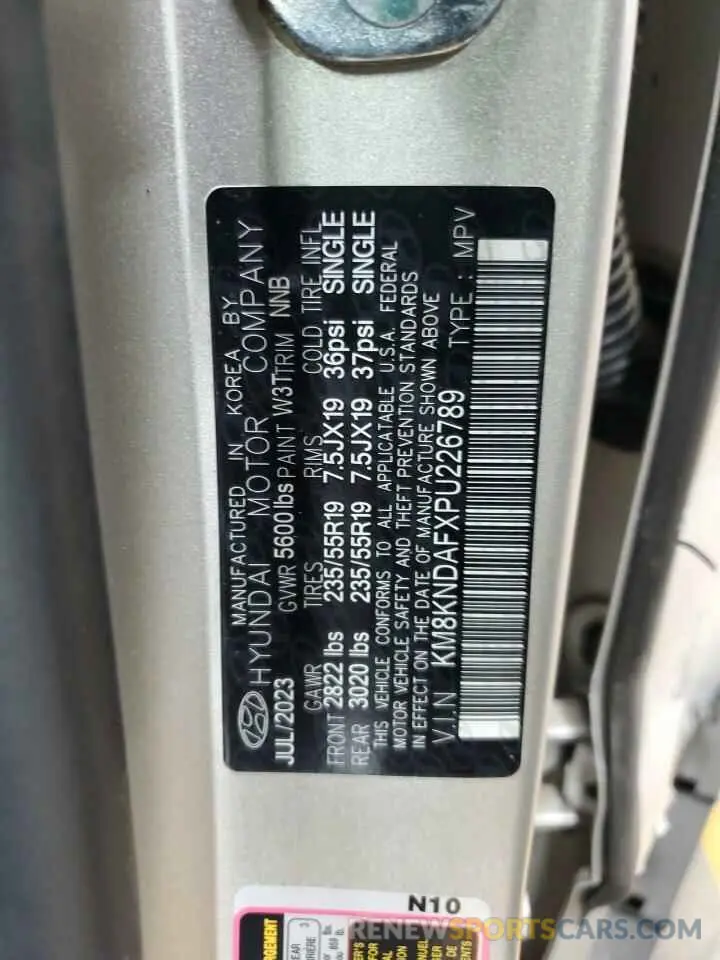 13 Фотография поврежденного автомобиля KM8KNDAFXPU226789 HYUNDAI IONIQ 2023