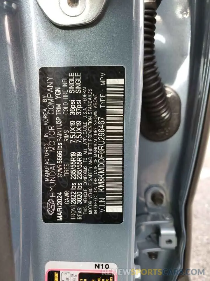 12 Photograph of a damaged car KM8KMDDF6RU296467 HYUNDAI IONIQ 2024