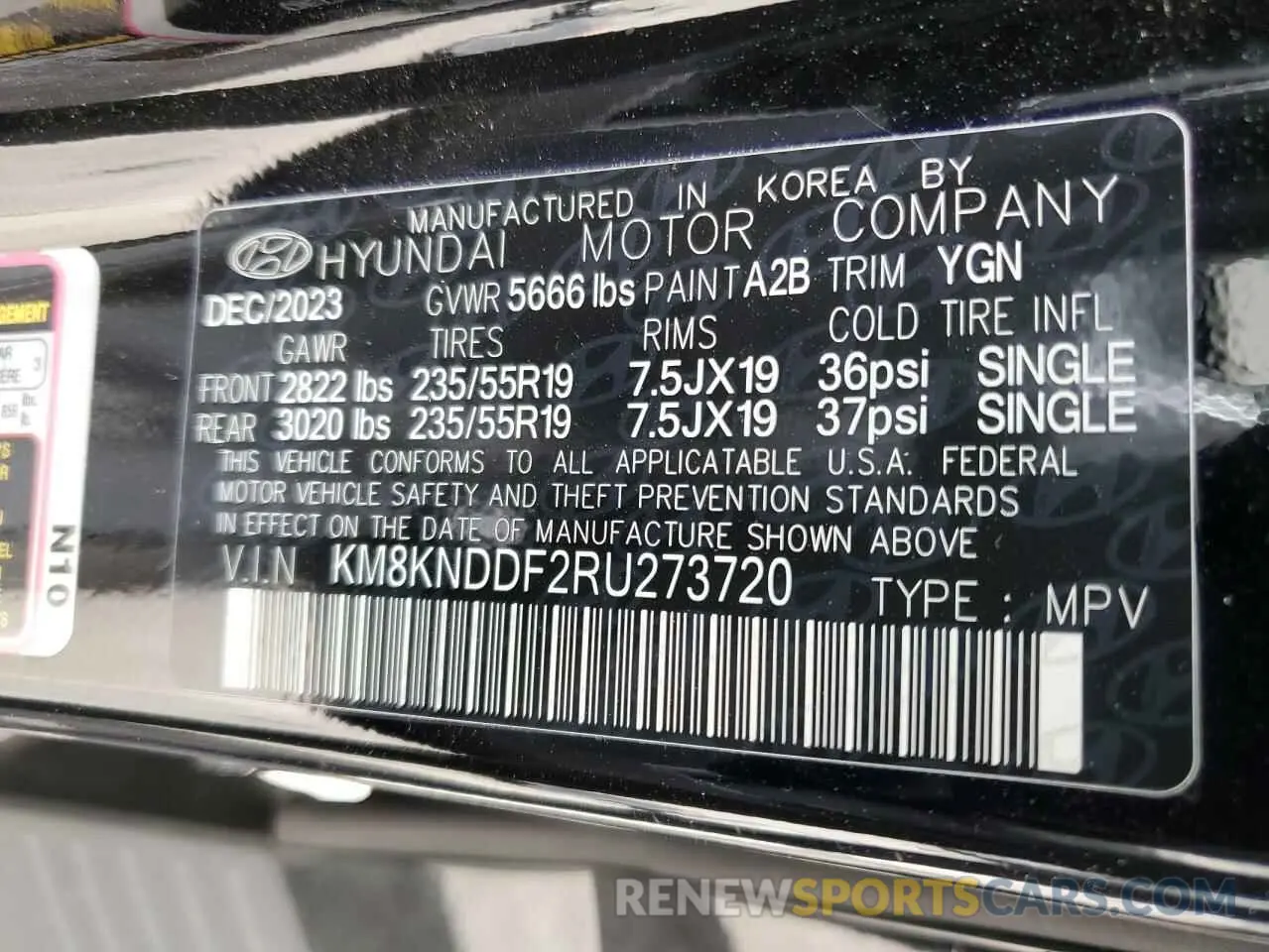 15 Photograph of a damaged car KM8KNDDF2RU273720 HYUNDAI IONIQ 2024