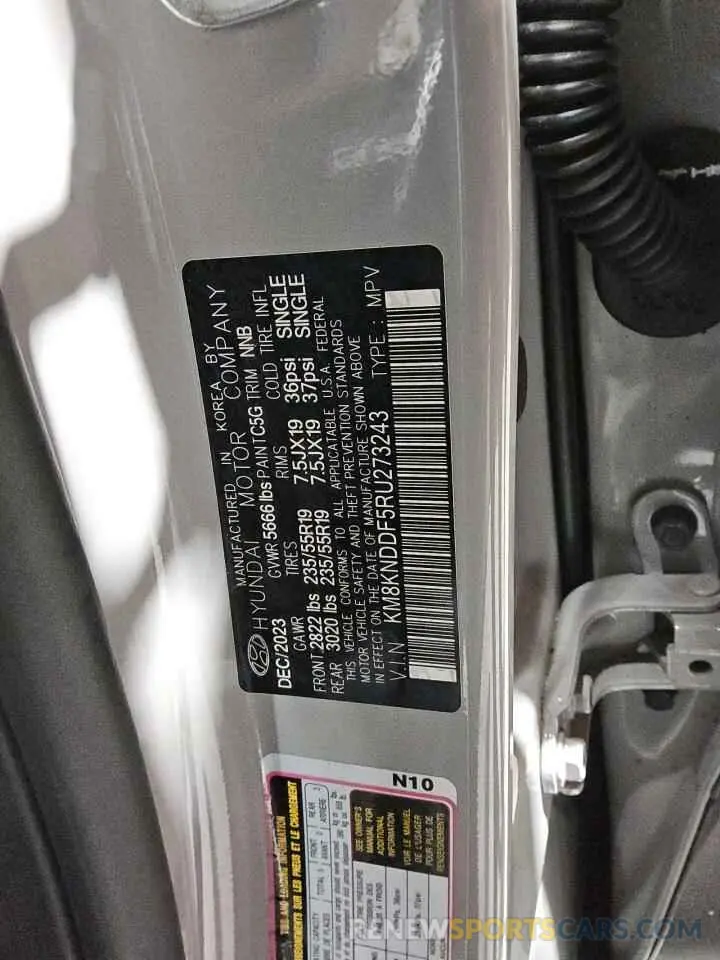 12 Photograph of a damaged car KM8KNDDF5RU273243 HYUNDAI IONIQ 2024