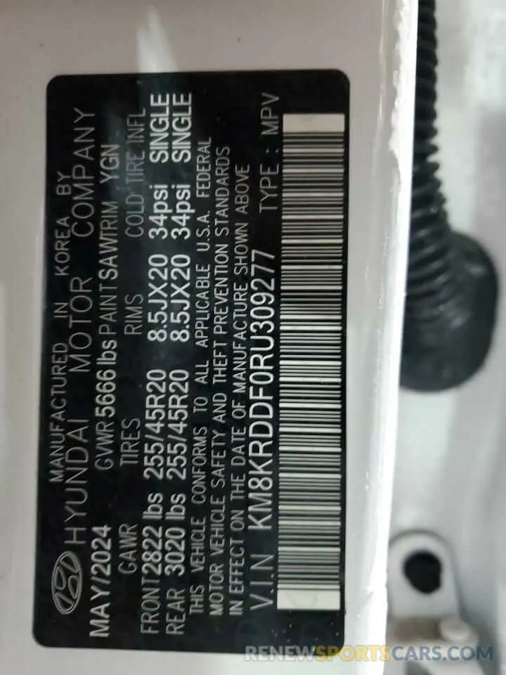 13 Photograph of a damaged car KM8KRDDF0RU309277 HYUNDAI IONIQ 2024