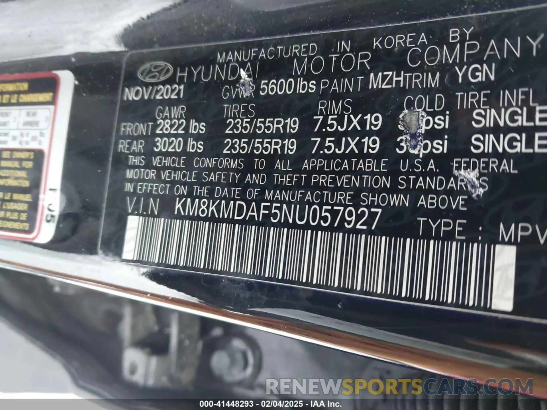 9 Фотография поврежденного автомобиля KM8KMDAF5NU057927 HYUNDAI IONIQ 5 2022