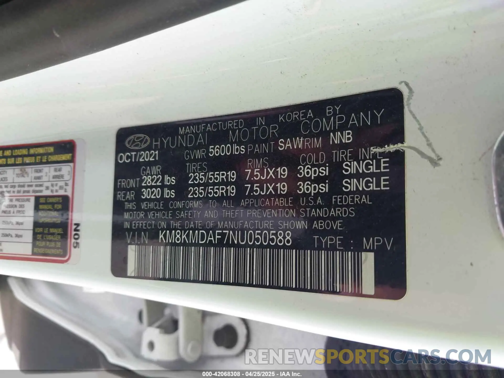 9 Photograph of a damaged car KM8KMDAF7NU050588 HYUNDAI IONIQ 5 2022
