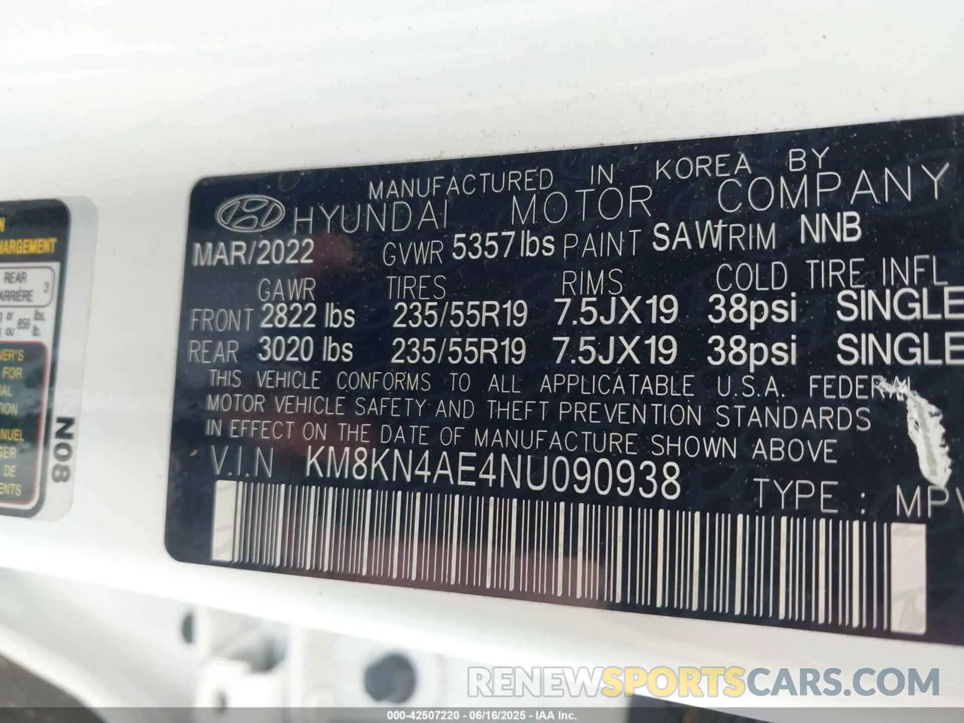 9 Фотография поврежденного автомобиля KM8KN4AE4NU090938 HYUNDAI IONIQ 5 2022
